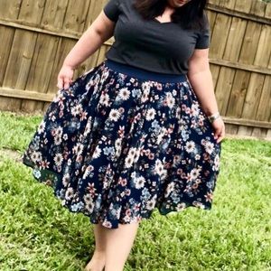 Tulle floral skirt
